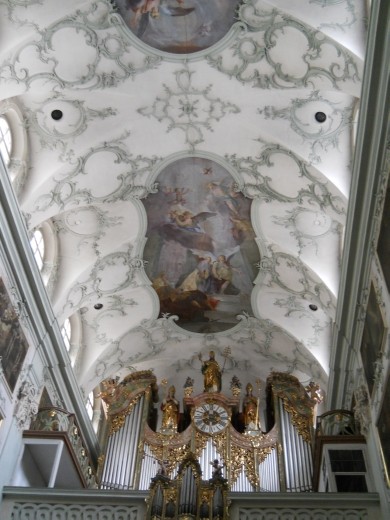 Saint Peters Church ceiling and interior