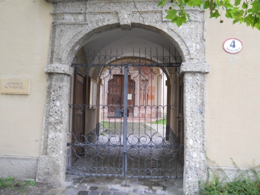 Stiftskirche Nonnberg Church and Abbey gate as seen in 