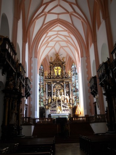 Saint Michael's Church nave in Mondsee
