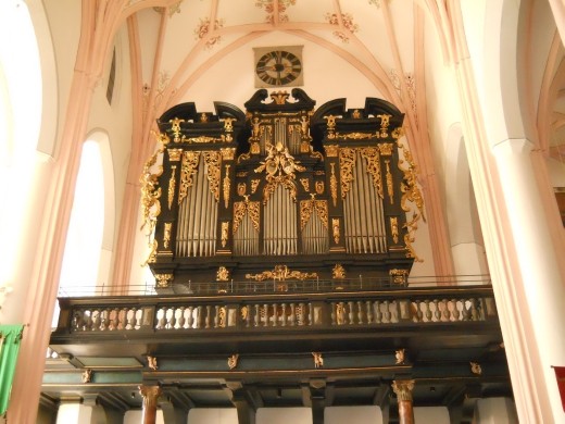 Saint Michael's Church organ loft in Mondsee