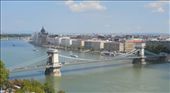 The Chain Bridge seen from the Citadella Fortress on Gellert Hill : by james_tesol_teacher, Views[1197]