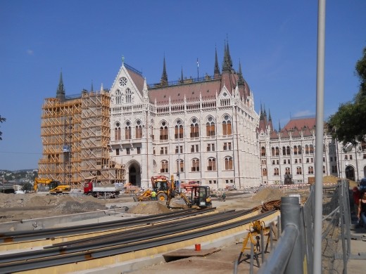 Part of the Construction Zone around the Parliament Building in August, 2013
