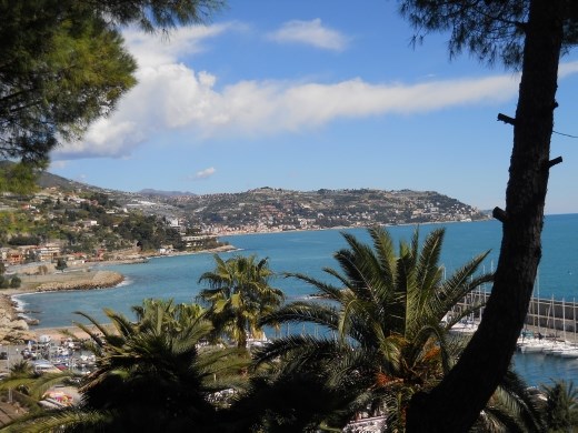 View from the top of the hill in Bordighera, Italy
