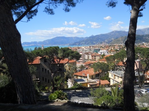 View from the top of Bordighera, Italy