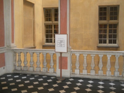 Interior terrace in the Lascaris Palace in Nice