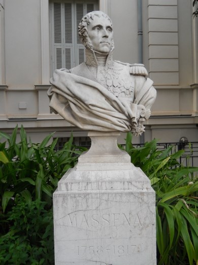 Sculpture of André Massena, a French commander during the  Napoleonic Wars, at the Massena Museum in Nice