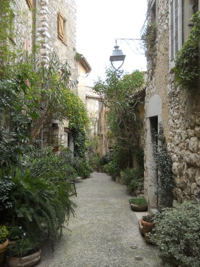 Another narrow lane in the medieval hill-town of St. Paul de Vence