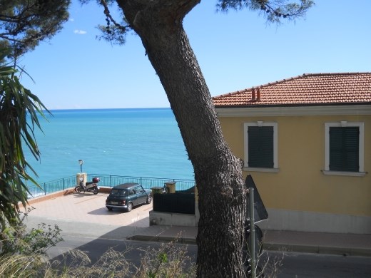 View onto the Mediterranean from Ventimiglia, Italy