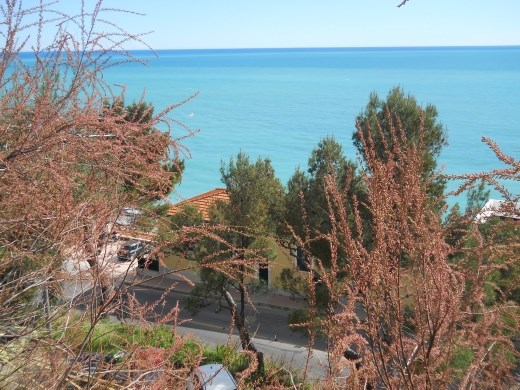 View onto the Mediterranean from Ventimiglia, Italy