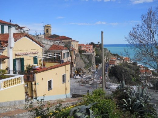 Looking down from the Old Town in Ventimiglia, Italy.