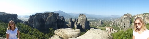 Meteora -view down onto the town below