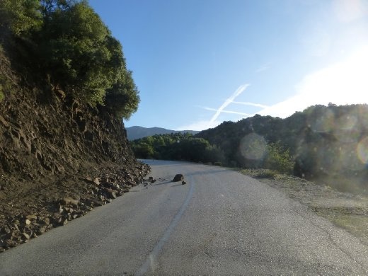 Just one of the boulders trying to prevent us getting to the Albanian border, can it get much worse? YES!!!!!!!