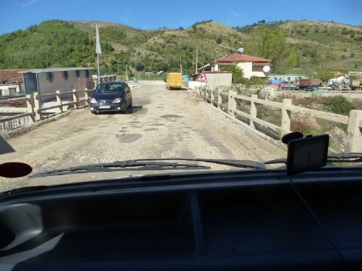 One of the nasty pole holed bridges we crossed