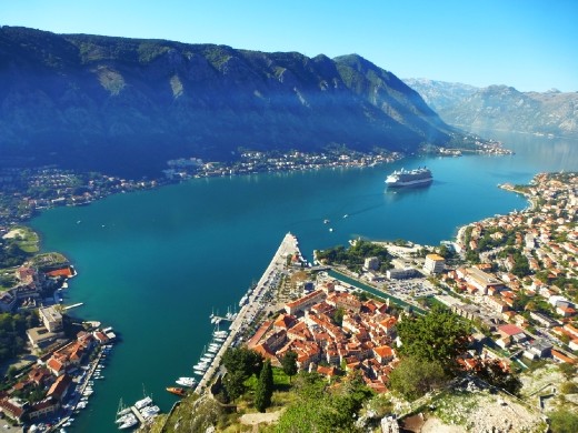 Kotor Old Town and view of bay
