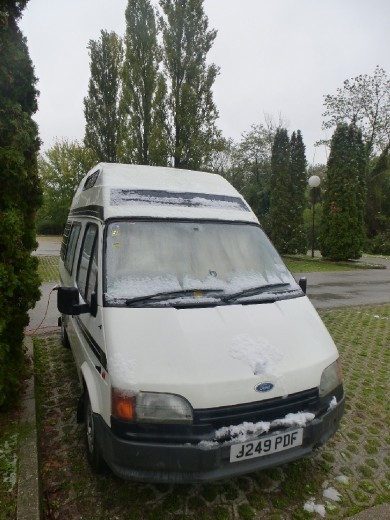 Woke up to snow on Dusty in Zagreb