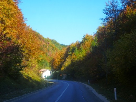 Views as we drive out of Bosnia
