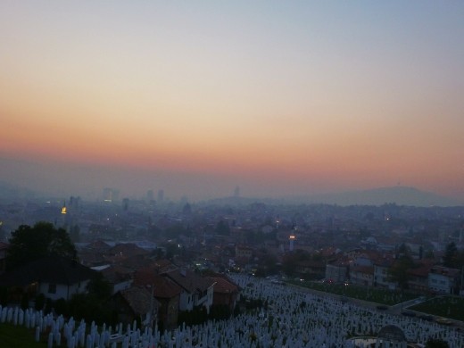 Sarajevo, Smogged as from fires (we think)