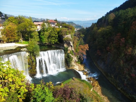 Waterfall views at Jajce