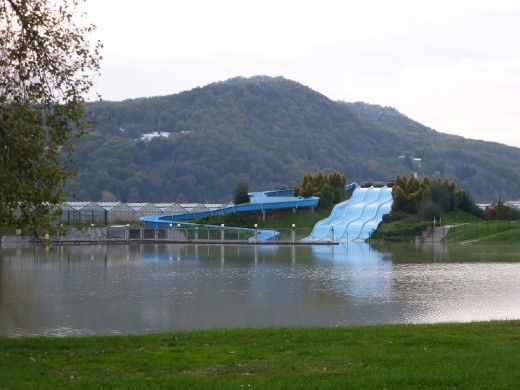 Water slide at Therme Catez