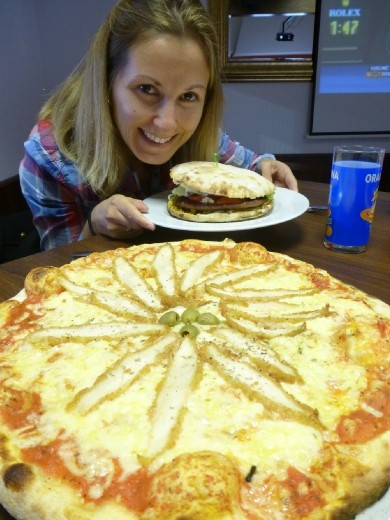 Giant Pizza and Burger