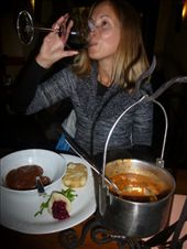 Chopping my wine, Hungarian Goulash at Slovenia: by jamesandjulie, Views[233]