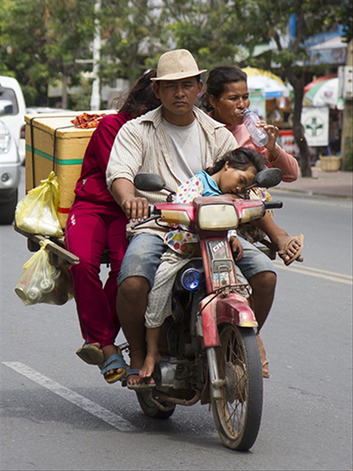 I shot while on the back of a bike my self. 