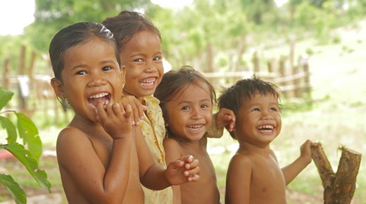 children from a remote jungle village in Cambodia. They where so happy. 
