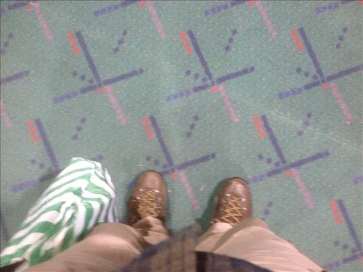 This is what to do with your feet on the nice PDX carpet.
