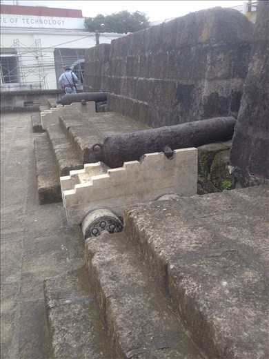 Old Spanish cannons of Intramuros, the oldest part of Manila