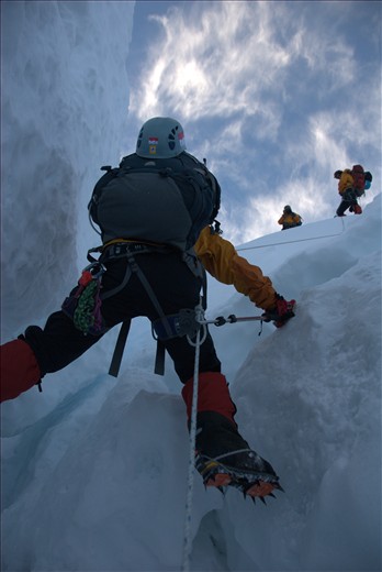 Gradual Movement to pass the most danger place in Everest South Side route 