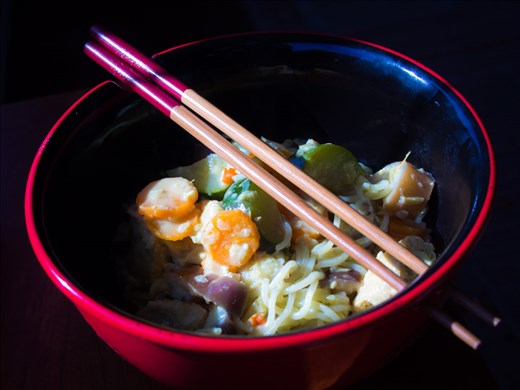 A delicious bowl of Curry Mee