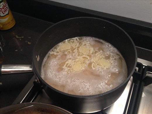 Cook rice with butter until all water is absorbed