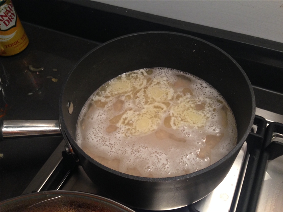 Cook rice with butter until all water is absorbed