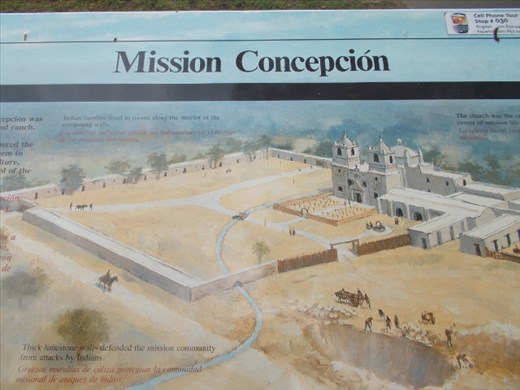 The grounds illustration for the Mission Concepcion