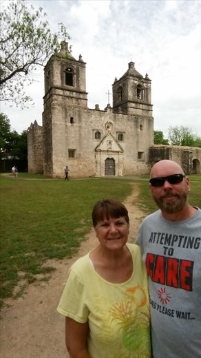 Us in front of the Mission Concepcion