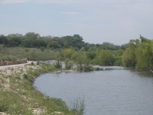 Riding along the River Walk bike trail