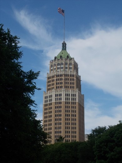 The Tower Life Bldg as seen from the River Walk