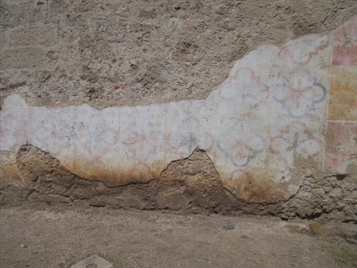 A section showing some remaining paint