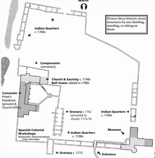 The grounds illustration for the Mission Espada