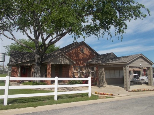 The office at the Northlake Village RV Park in Roanoke, Texas