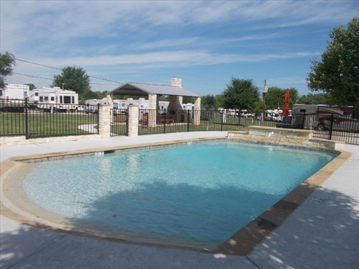 The pool at the RV park