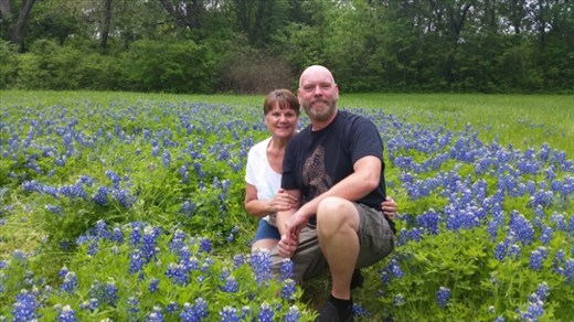 Us in a field of Bluebonnets