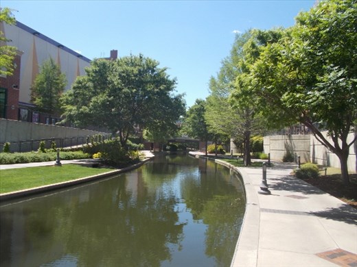Along the River Walk in the Bricktown district of Oklahoma City
