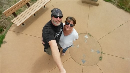 Going to the top of the hill to see the wagon train ruts