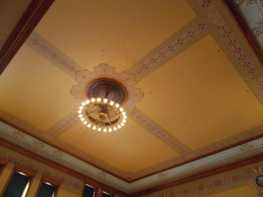 The courtroom ceiling