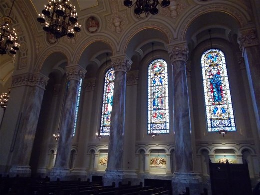 Some of the stained glass