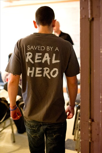 A resident, that will be graduating soon, walks into bible study to reflect on his recovery.