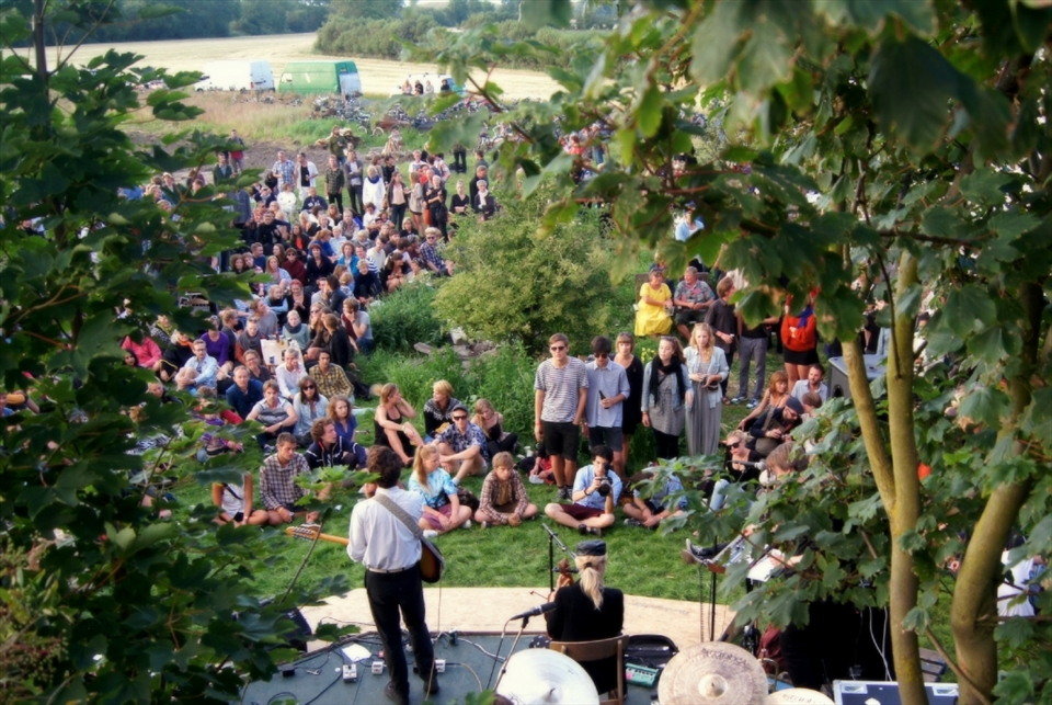 The party has begun. The opening concert of the two-day Sejero Festival by Danish avant pop band Choir of Young Believers at noon August 3, 2012.