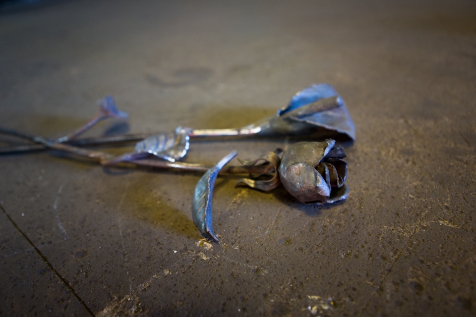 The final product. Not blacksmiths, but artists using steel as their canvas.