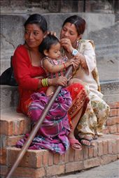 Picking of head lice, displays a showing of love and kinship amongst the generations.: by jaseking, Views[571]